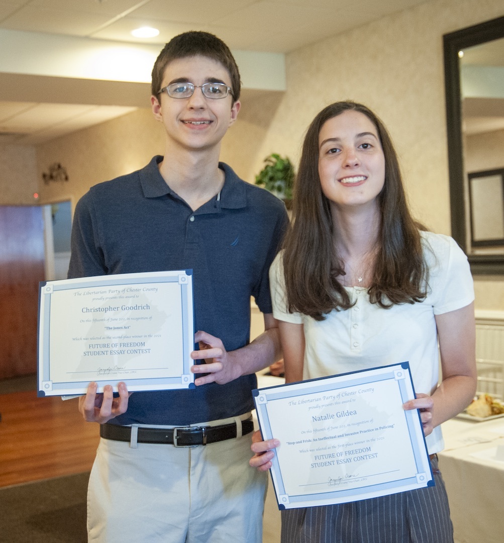 Chester County Students Awarded Top Prizes in Essay Contest